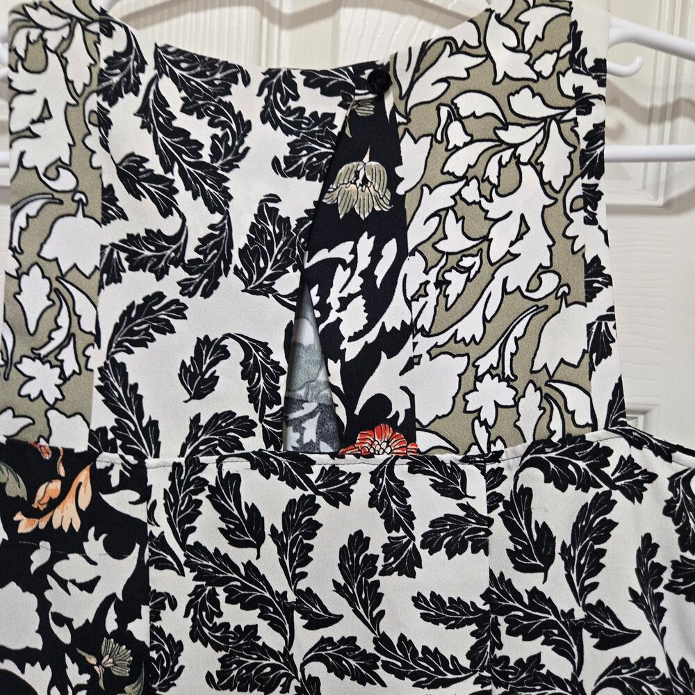 Zara Basic Floral Patchwork A-Line Mini Dress Wom… - image 3